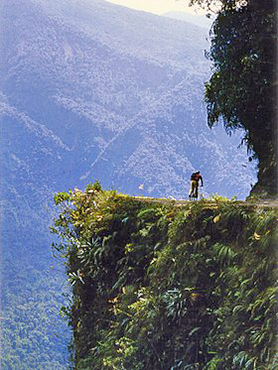 Downhill biking the Most Dangerous Road in the World